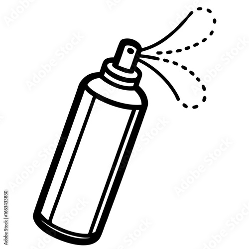 Air Freshener Spray Vector | Generative AI Linocut Silhouette Illustration