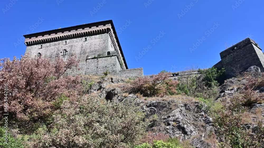Verres Castle, an imposing 15th-century medieval fortress located in the Aosta Valley, Italy Verres Castle, an imposing 15th-century medieval fortress located in the Aosta Valley, Italy