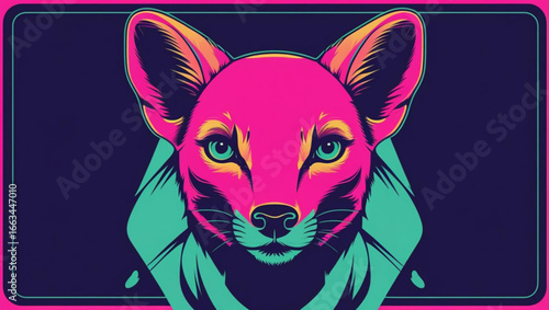 Stylish fennec fox character