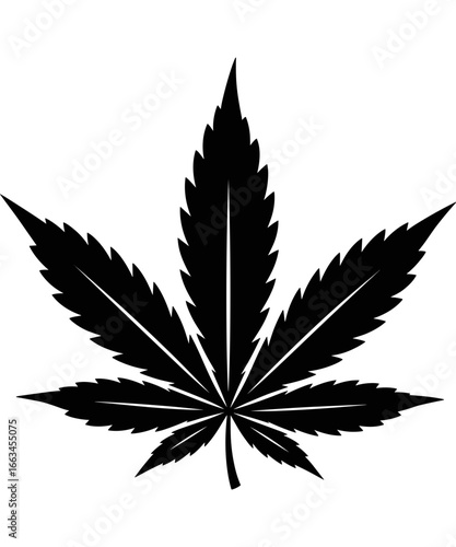 Marijuana leaf pot green illustration