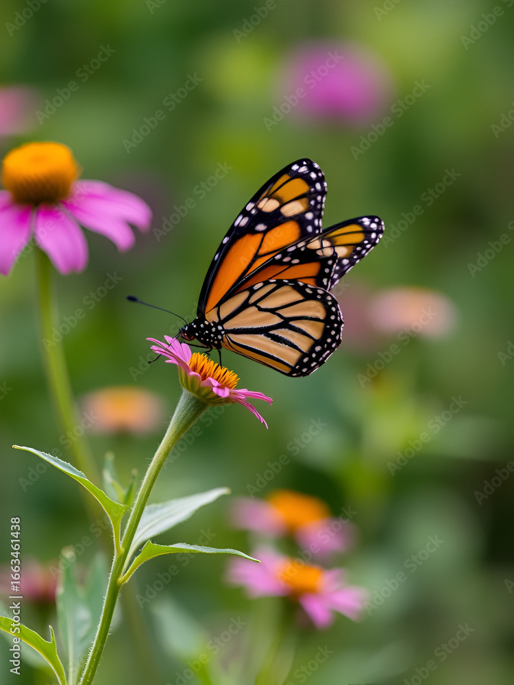 Fototapeta premium monarch butterfly on a flower