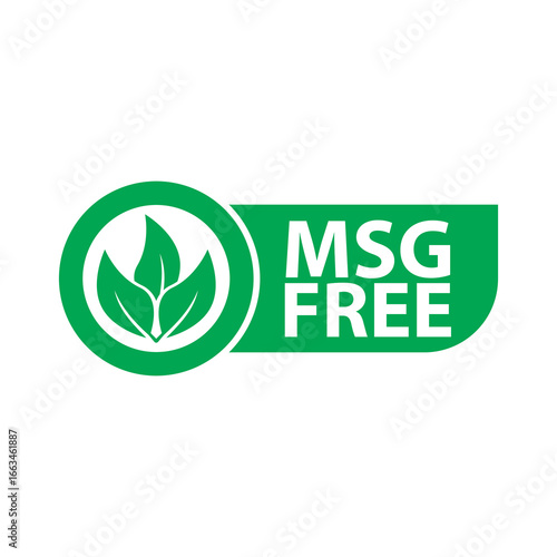 MSG free icon emblem isolated on white background