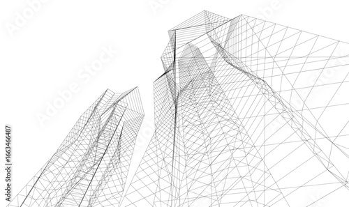 architecture building vector 3d illustration