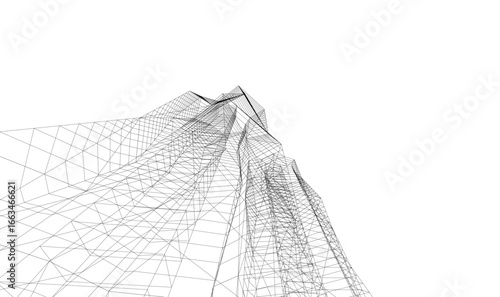 architecture building vector 3d illustration