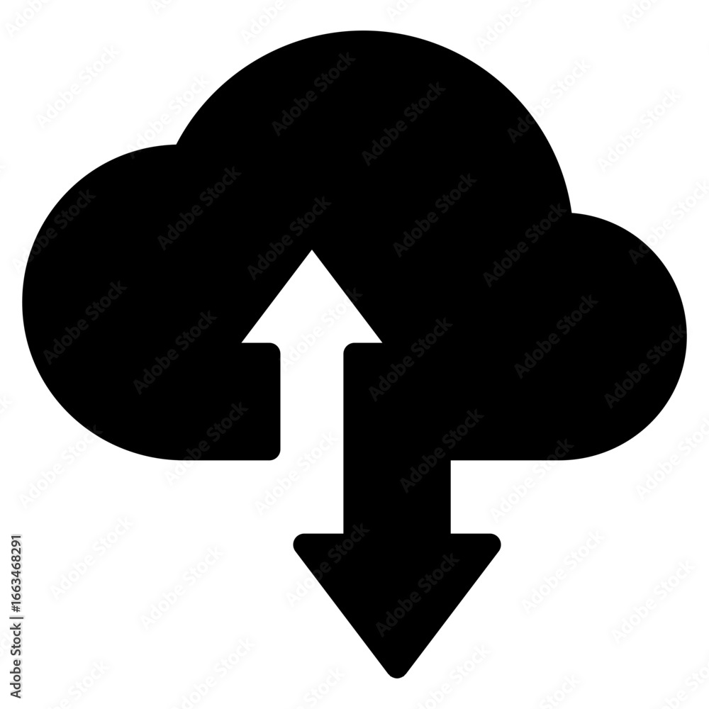 Data transfer glyph style vector illustration Data transfer glyph style vector illustration