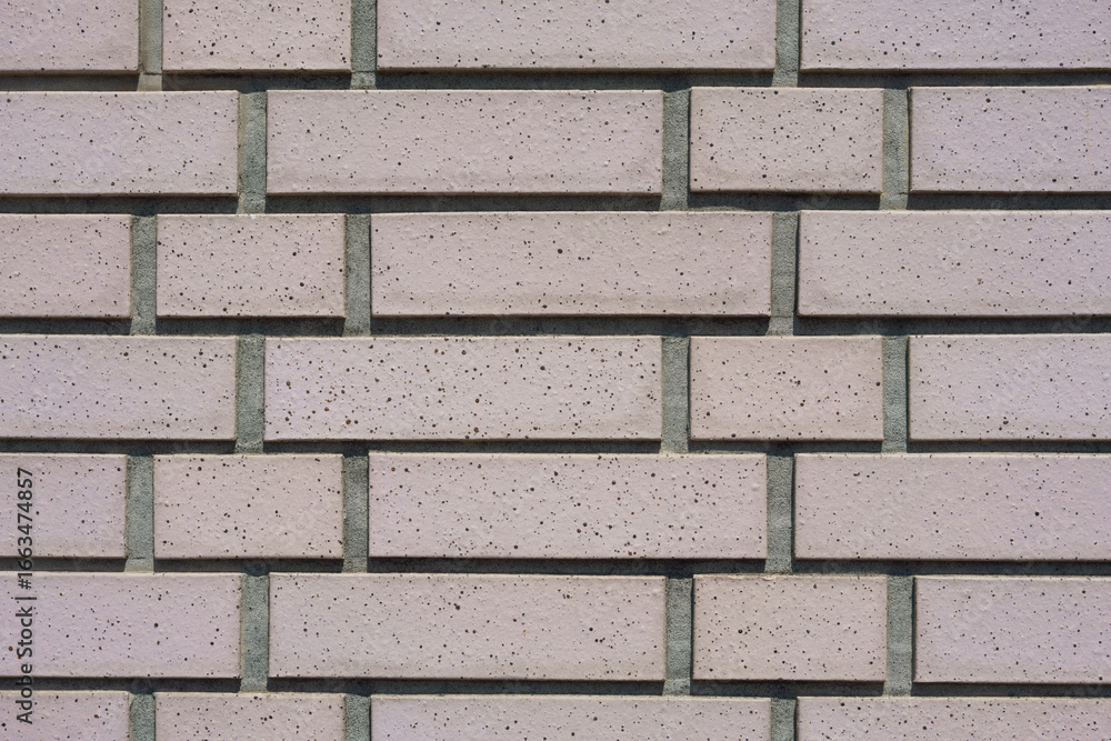 Obraz premium Light pink brick wall texture (淡いピンク色のレンガ壁)