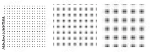 Illustration of Dots Pattern in Various Densities