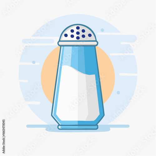 Light Blue Salt Shaker Illustration