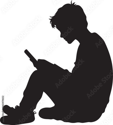 A student focused on an online learning game or app on a tablet or computer.
