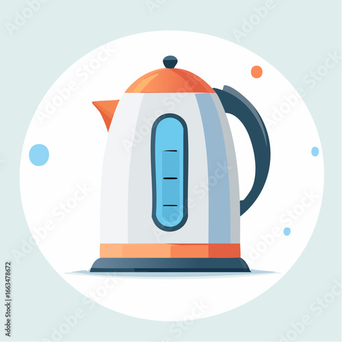 Modern Electric Kettle Illustration