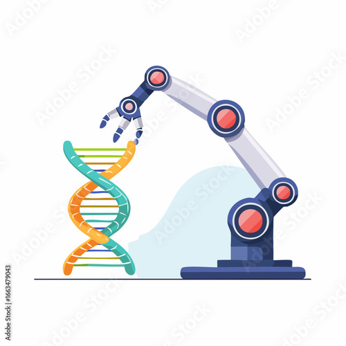 Robotic Arm Manipulating Dna Strand