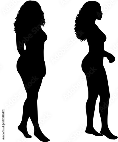 Curvy Black Woman Silhouette
