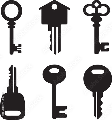 Antique ornate house modern car keys vector