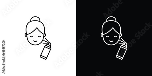 Spray on face icon