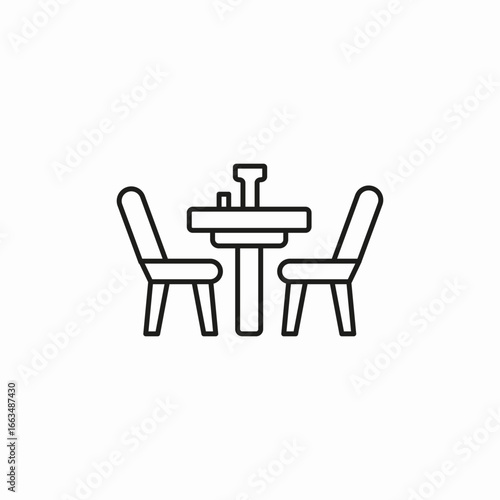 dinner table icon sign vector
