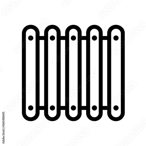 Percussion Instrument blacl Xylophone Icon