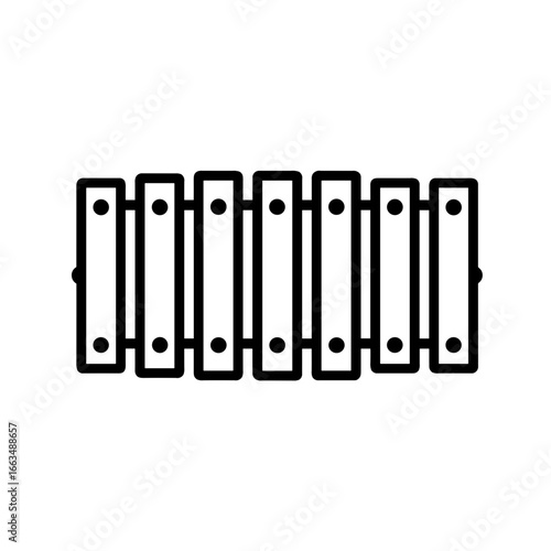 Percussion Instrument blacl Xylophone Icon
