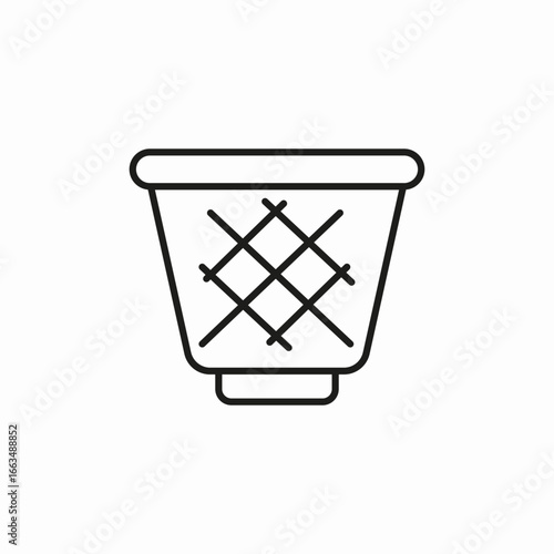 rubbish bin icon sign vector
