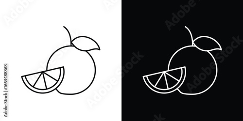 Orange fruit icon