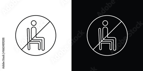 No sitting sign