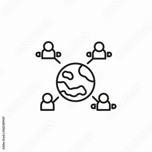 world wide connection icon sign vector