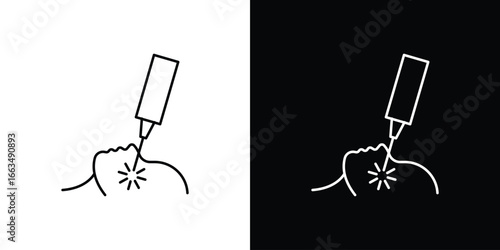 Laser anti aging beauty icon