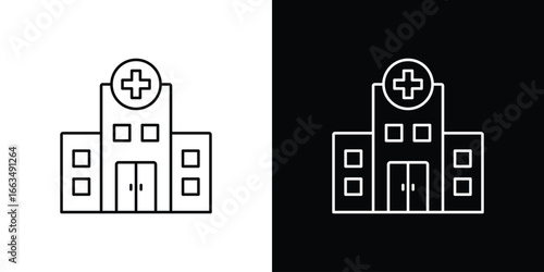 Hospital building icon