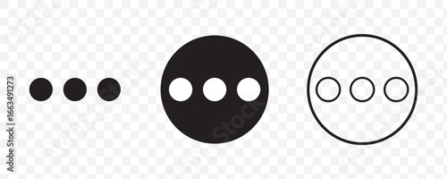 More, three dots, settings filled icon in transparent background, basic app and web UI bold line icon, EPS10.