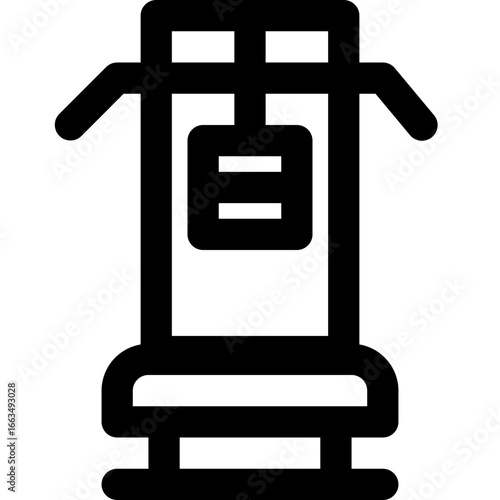 shoulder pulldown press gym icon outline expand 64px
