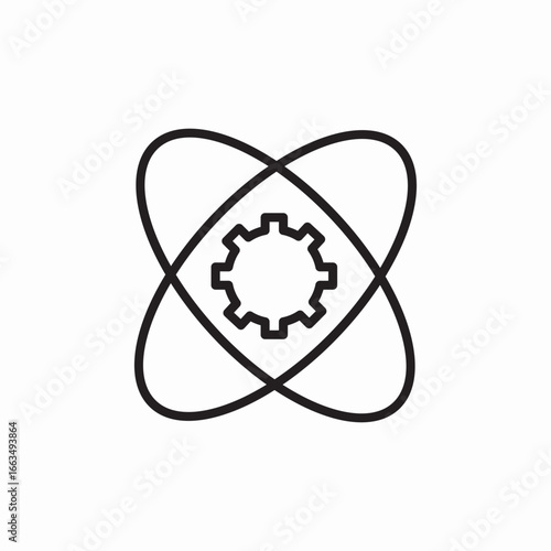 atom settings icon sign vector