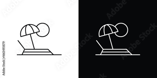Beach chair icon