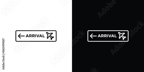 Airport arrival sign