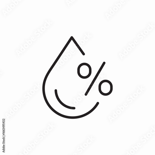 humidity percent icon sign vector