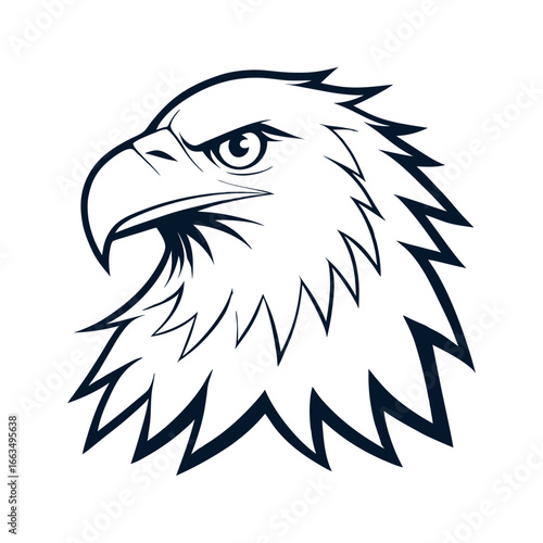 eagle head line art vector