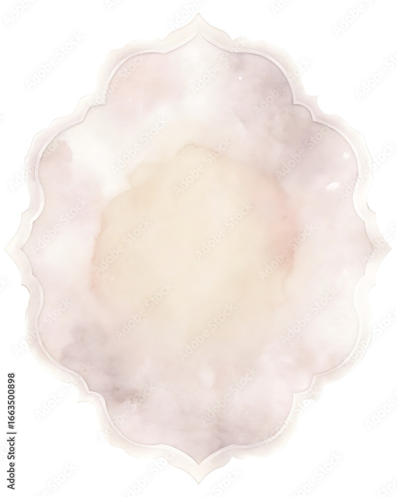 Obraz premium Elegant Award Certificate Template with Pastel Cream Watercolor and Silver Trim 153