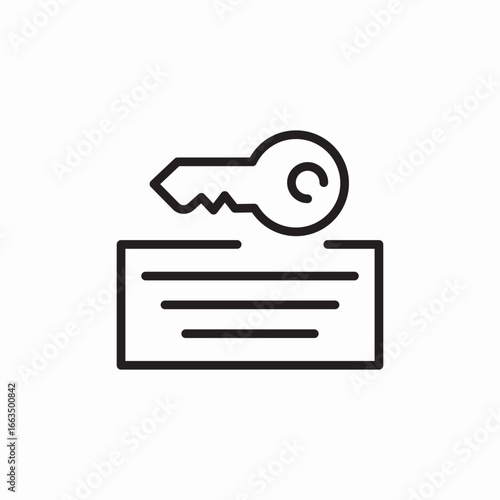 key text icon sign vector