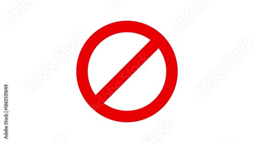 Free Download Red prohibition sign with a diagonal line across an oval shape indicating no entry or forbidden action - GFXLoad
