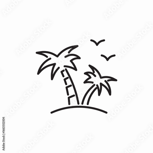 palms tropic icon sign vector
