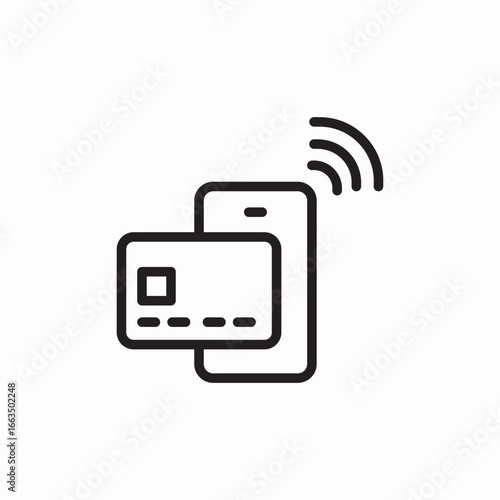 phone card payment icon sign vector