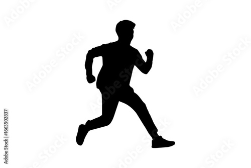 Silhouette of Man Running