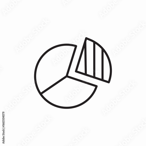 statistics pie icon sign vector