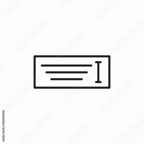 text write icon sign vector