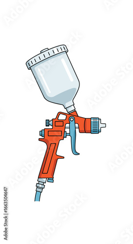 High-quality professional gravity feed spray gun for automotive and general painting projects