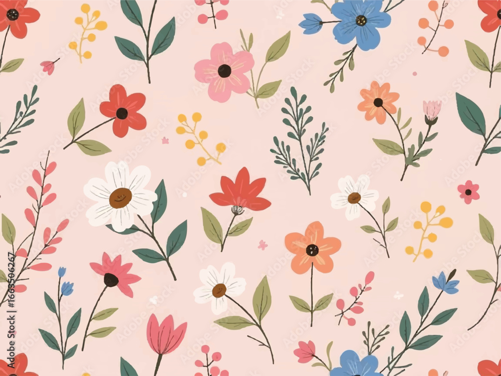 custom made wallpaper toronto digitalseamless pattern with tulips