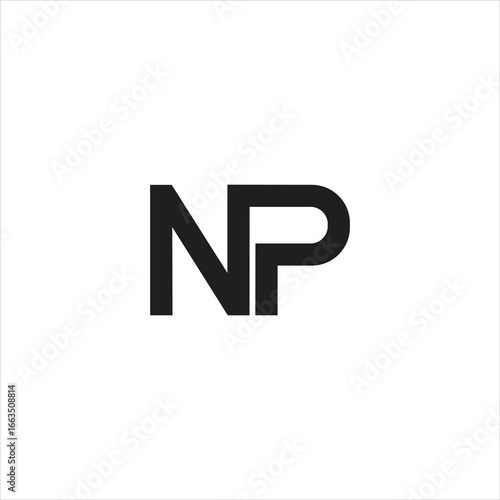 NP or PN letter logo logotype elegant style vector illustration.