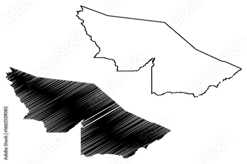 Acre (Region of Brazil, Federated state, Federative Republic of Brazil) map vector illustration, scribble sketch Acre (state) map