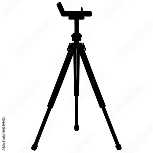 Vector silhouette of a camera tripod