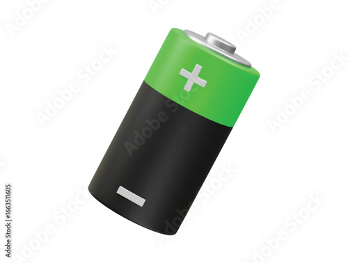 Battery icon 3d  rendering illustration 