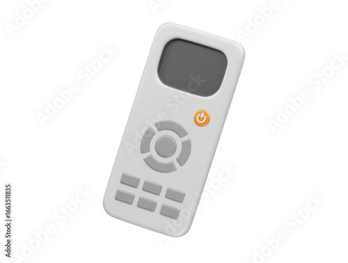 Air conditioner remote icon 3d  rendering illustration 