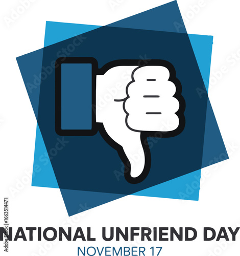 National Unfriend Day November 17 Thumbs Down Graphic